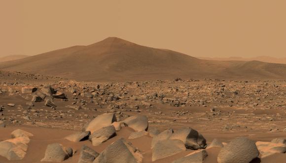 Esta foto de la NASA obtenida el 12 de mayo de 2021 muestra al rover Perseverance Mars de la NASA usando su generador de imágenes Mastcam-Z de doble cámara. (Foto:  various sources / AFP)