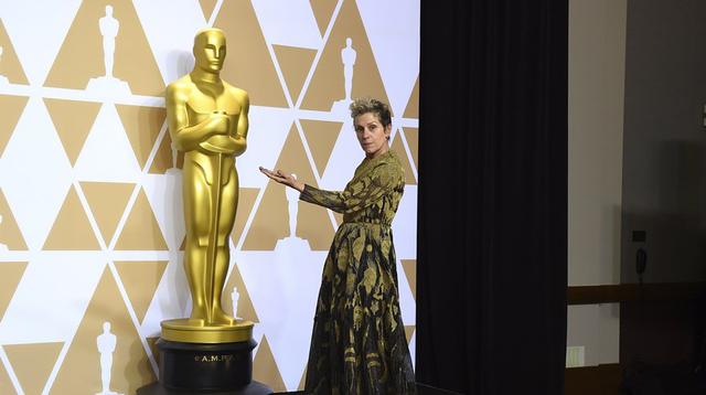 Frances McDormand en el Oscar 2018. (Foto: Agencias)