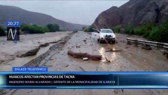 La caída de un huaico&nbsp; afectó a los ciudadanos del distrito de Ilabaya, en la provincia de Jorge Basadre, en la región de Tacna. (Video: Canal N)
