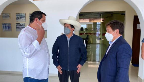 El presidente Pedro Castillo llegó a la región de Piura junto al premier Guido Bellido | Foto: GORE Piura / Facebook