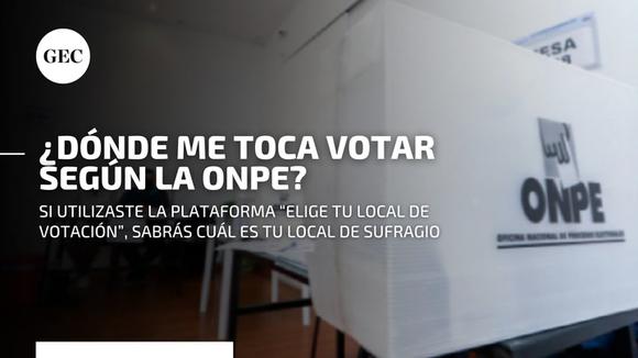 Elecciones 2022: entérate cuál es tu local de votación asignado por la ONPE