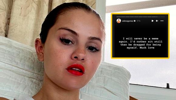 Selena Gómez pidió que ya no se hagan memes de sus expresiones | Foto: @selenagomez (Instagram) / Composición EC
