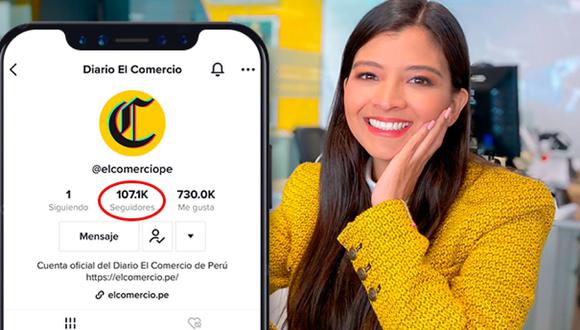 El Comercio superó los 100 mil seguidores en TikTok.