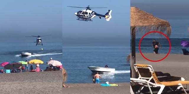 Así fue el preciso momento en el que un helicóptero atrapa a una 'narcolancha' al mismo estilo de 'Miami Vice'. (Foto: Facebook)