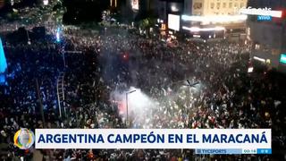 Una fiesta: argentinos festejan el título de la Copa América en el icónico Obelisco | VIDEO 