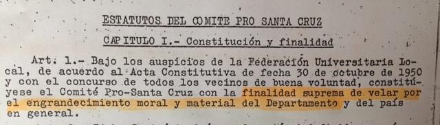 Foto: Web del Comité Cívico Pro Santa Cruz