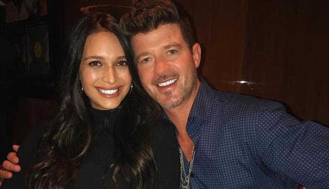 Robin Thicke se comprometió con April Love Geary (Fotos: Instagram)