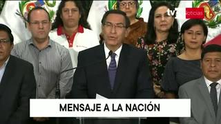 Martín Vizcarra anuncia estado de emergencia para evitar mayor propagación del COVID-19