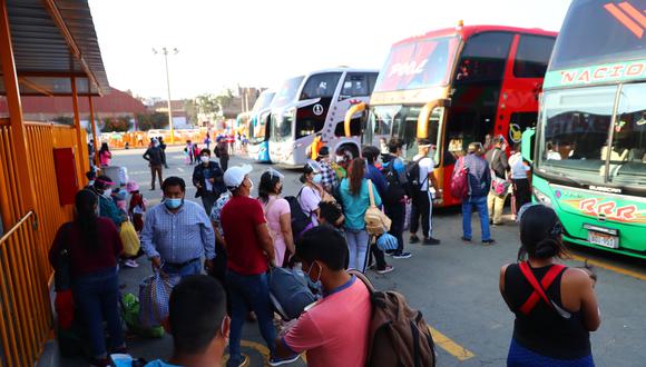 Un total de 188.220 pasajeros se movilizaron de Lima hacia otras regiones. (GEC)