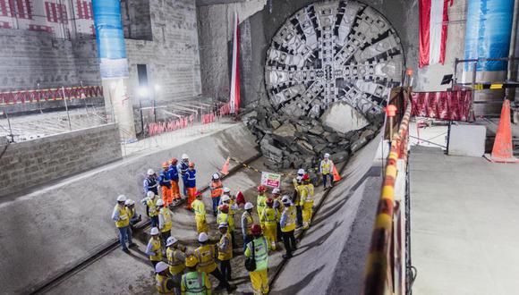 En tres meses se tiene previsto que la tuneladora ‘Delia’ llegue a la Estación Central de la Línea 2 del Metro de Lima y Callao. (Foto: Difusión)