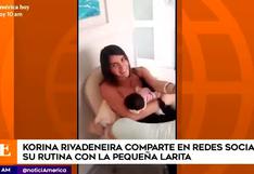 Korina Rivadeneira y Mario Hart comparten en Instagram su rutina con la pequeña hija Lara