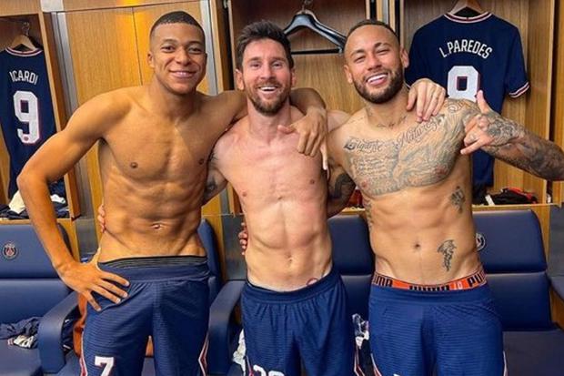 Lionel Messi, Kylian Mbappé and Neymar, PSG's mighty trident.  (Photo: PSG's Instagram)