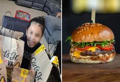 Niña pide 20 hamburguesas por error y su madre le da una lección de vida que es elogiada en redes