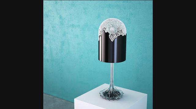 Esta lámpara impresa en 3D ilumina con patrones de encaje  - 2