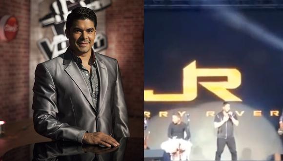 Jerry Rivera sufrió la caída mientras era elevado al escenario en una plataforma especial. (Fotos: El Comercio/ YouTube)