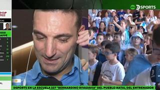 Scaloni se quiebra durante enlace en vivo desde Pujato, su pueblo natal | VIDEO