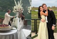Roció champán a novia en lujosa boda y desató polémica: así se defendió