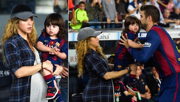 Shakira lució su embarazo en reciente partido de Gerard Piqué