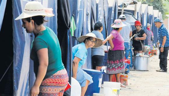 Damnificados piden que aún no retiren albergues en Carapongo