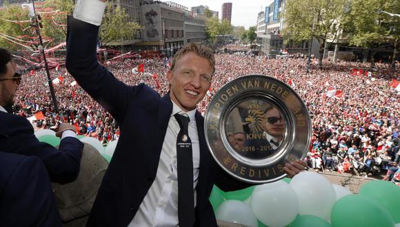 El veterano atacante Dirk Kuyt brilló durante seis temporadas con Liverpool. Su último club fue el Feyenoord, con el cual salió campeón en Holanda. (Foto: AFP)