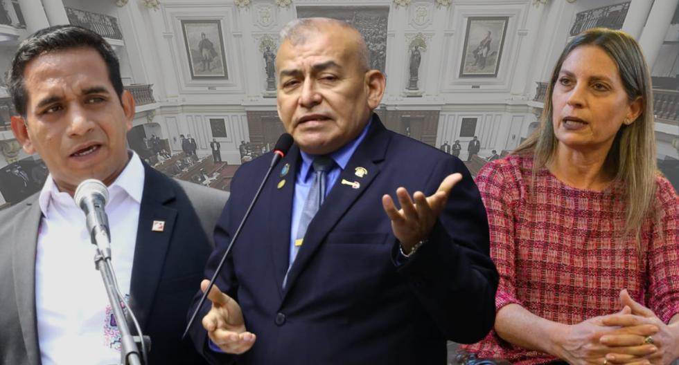 Elvis Vergara (izquierda), investigado por el Caso 'Los Niños', fue retirado de la Comisión Permanente mediante un oficio presentado por el vocero de Acción Popular, José Arriola (en medio).