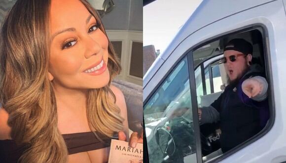 Un video viral de un repartidor que baila al ritmo de Mariah Carey se volvió tendencia después que la cantante lo replicara. | Crédito: @mariahcarey / Instagram / @kaylaprosser2 / TikTok.