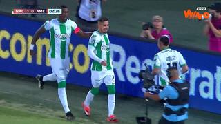 Gol de Tomás Ángel: Atlético Nacional vence 1-0 a América de Cali | VIDEO