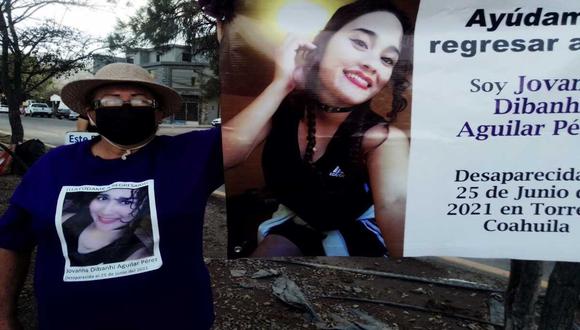 Guadalupe Pérez, madre de Jovanna Dibanhi Aguilar Pérez, desaparecida hace 10 meses en Torreón, México. (El Universal de México, GDA).