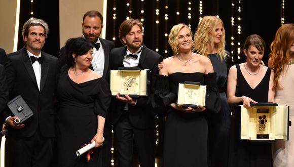 En la foto, algunos de los ganadores del festival de Cannes. (Fuente: Agencias)