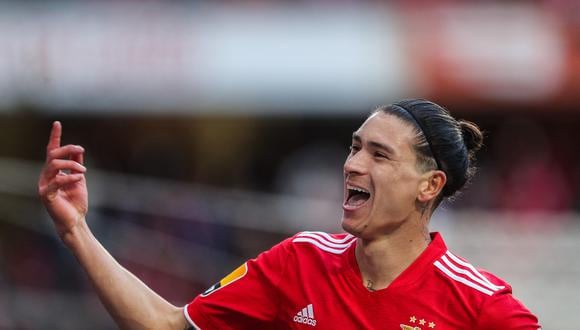 El futuro de Darwin Núñez está en Inglaterra. Liverpool y Manchester United se “pelean” por su fichaje. (Foto: AFP)