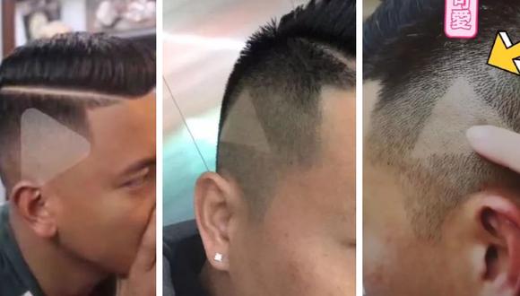 El protagonista de un divertido video viral de Facebook acabó con un original corte de cabello tras su visita al barbero. (Crédito: 9gag en Facebook)
