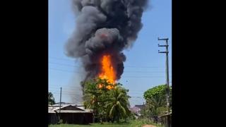 Incendio en Ucayali: “Parece que una bomba de abastecimiento de gas es la que ha explosionado”, señala director del COER
