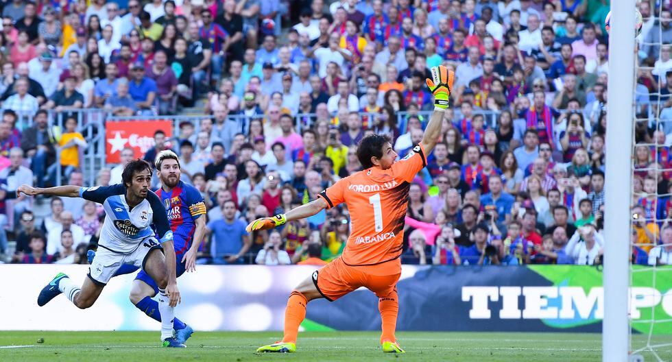 Lionel Messi anotó golazo en el Barcelona vs Deportivo La Coruña por LaLiga. (Foto: Getty Images)