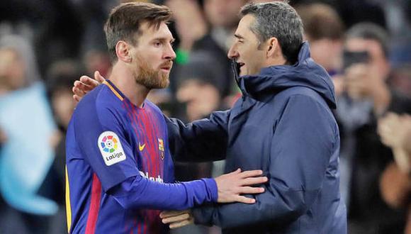 "Un premio que dice 'el mejor' y no está el mejor... pero vamos, no tengo nada que decir", indicó Ernesto Valverde en alusión a la no consagración de Lionel Messi en los premios FIFA The Best. (Foto: AFP)