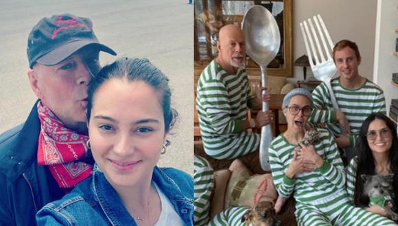 Bruce Willis vive el aislamiento social junto a Demi y sus hijas, lejos de su actual pareja, Emma Heming (Foto: Instagram)