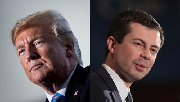 El presidente Donald Trump podría competir por su reelección contra el demócrata Pete Buttigieg. (Foto: AFP)