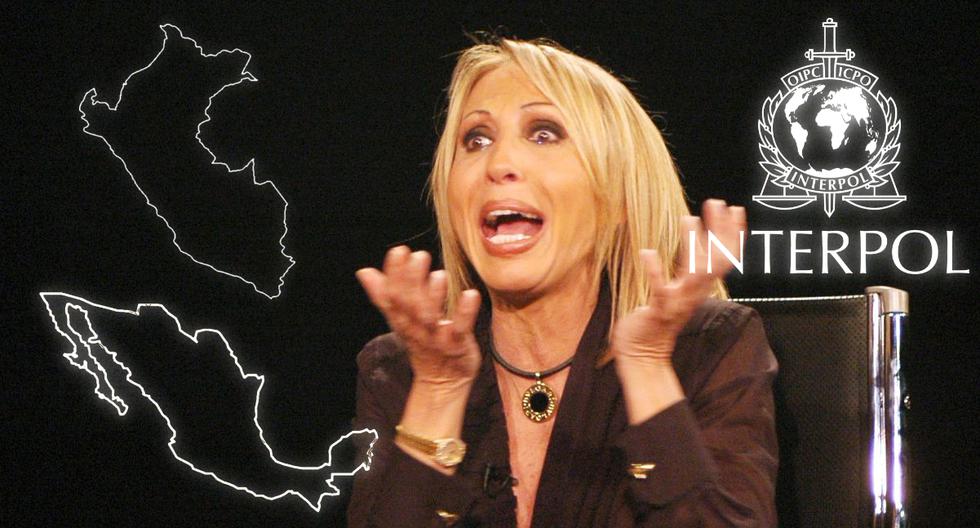 Laura Bozzo en su paso por el programa "El francotirador" de Latina, transmitido en 2007. Hay una orden para que la Organización Internacional de la Policía (Interpol) la encuentre en 195 países. Foto y composición: El Comercio.