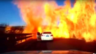 YouTube: Camión con gas vuelca y provoca un infierno en China [VIDEO]