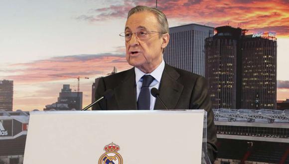 Florentino Pérez, presidente del Real Madrid, ya está pensando en el equipo que armará para la próxima temporada. (Foto: EFE)