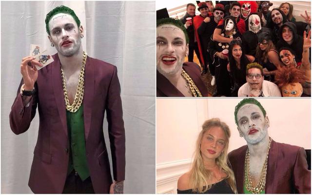 Neymar se lució como el Joker en Halloween. (Foto: Instagram)