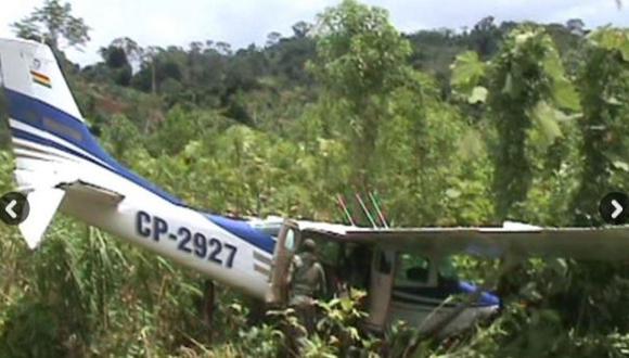 Vraem: PNP derribó avioneta boliviana con 288 kilos de cocaína