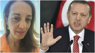 La periodista detenida por horas tras lanzar tuit sobre Erdogan