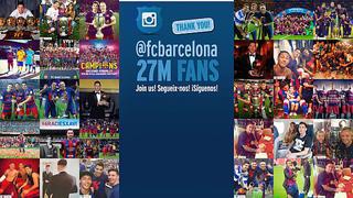 Barcelona celebra 3 años en Instagram con 27 millones de fans