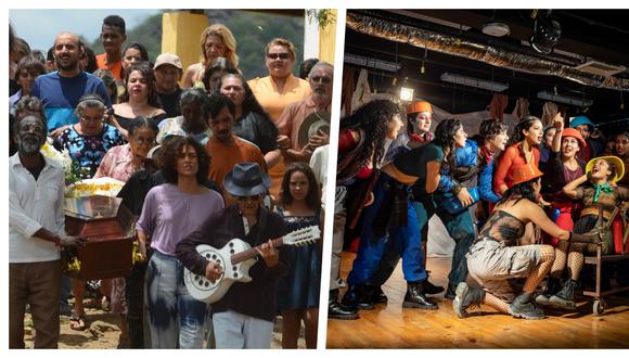 A la izquierda, una escena de la cinta "Bacurau", del 2019. A la derecha: el montaje de la misma obra realizado por estudiantes de la PUCP. (Fotos: Paola Vera)