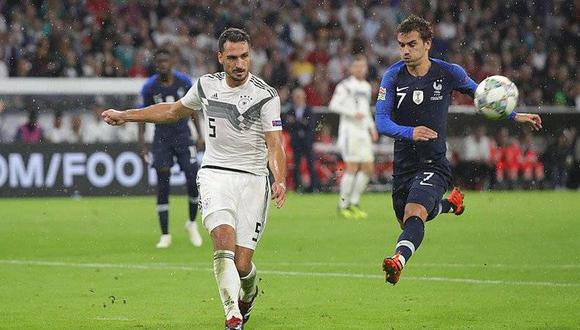 Alemania sumó una nueva caída este mes. Perdió 2-1 ante Francia y quedó último en su grupo con apenas un punto. (Foto: AFP)
