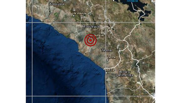 De acuerdo con el IGP, el epicentro de este movimiento telúrico se ubicó a 12 km al sur de Mariscal Nieto, en la región de Moquegua. (Foto: IGP)