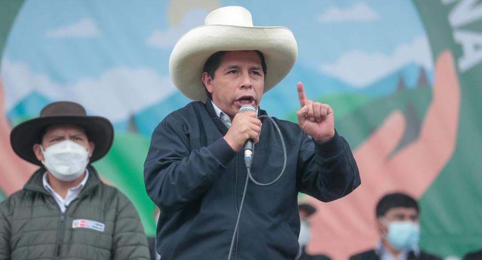 “A nosotros no nos van a ver manchados por centavos", aseguró el domingo Pedro Castillo durante una actividad en Cajamarca. (Foto: Presidencia)
