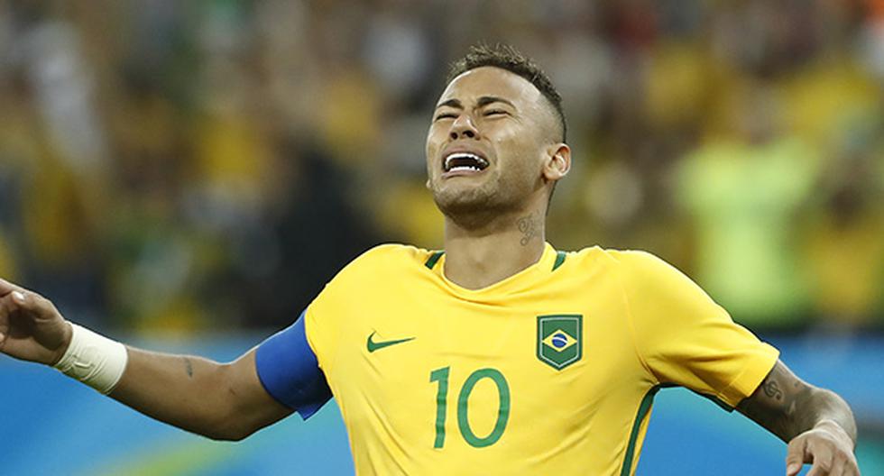 Neymar y todas su emoción al ganar la medalla de oro de fútbol en Río 2016 (Foto: AFP)