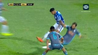 Sporting Cristal vs. Godoy Cruz: Renzo Revoredo vio la tarjeta amarilla por esta dura infracción | VIDEO