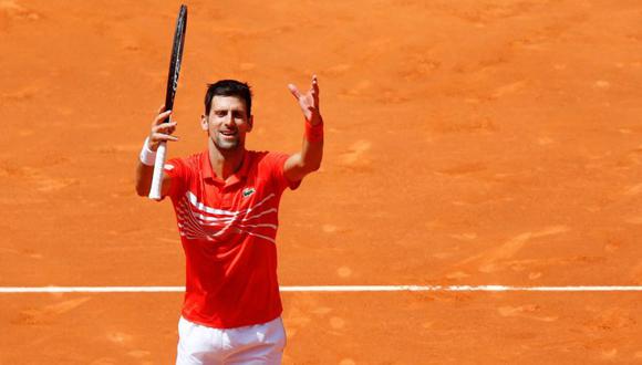 Novak Djokovic se impuso por dos sets a cero frente a  Stefanos Tsitsipas por la final, en la Caja Mágica, del ATP Masters 1000 de Madrid (Foto: AFP)